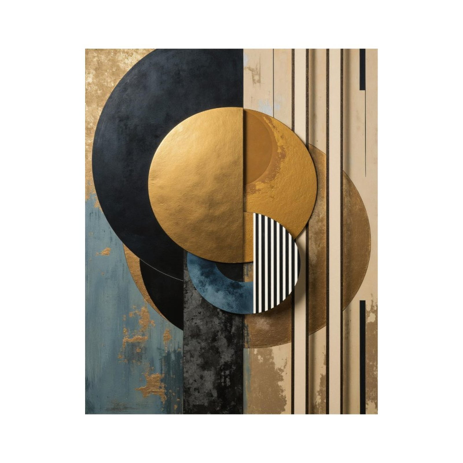 Paint By Numbers Kit for Adults Beginner - DIY Abstract Geometric Circles Art Deco Canvas Painting Kits for Adults, Frameless Paint By Number for Adults for Home Wall Decor 16x20 Inch