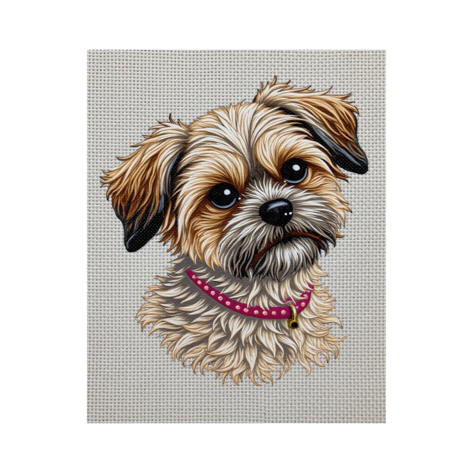 Paint By Numbers Kit for Adults Beginner - DIY Adorable Puppy Portrait Art Canvas Painting Kits for Adults, Frameless Paint By Number for Adults for Home Wall Decor 16x20 Inch