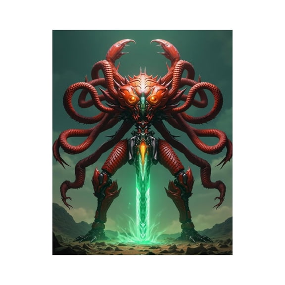 Paint By Numbers Kit for Adults Beginner - DIY Alien Mech Warrior With Glowing Sword Canvas Painting Kits for Adults, Frameless Paint By Number for Adults for Home Wall Decor 16x20 Inch