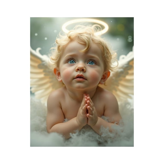 Paint By Numbers Kit for Adults Beginner - DIY Angelic Wings Clouds Canvas Painting Kits for Adults, Frameless Paint By Number for Adults for Home Wall Decor 16x20 Inch