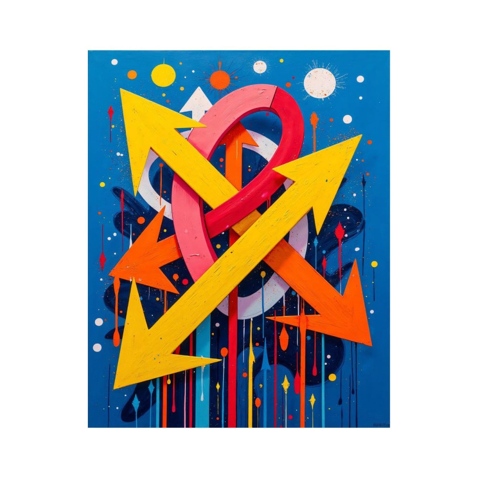 Paint By Numbers Kit for Adults Beginner - DIY Arrows Colorful Abstract Art Design Canvas Painting Kits for Adults, Frameless Paint By Number for Adults for Home Wall Decor 16x20 Inch