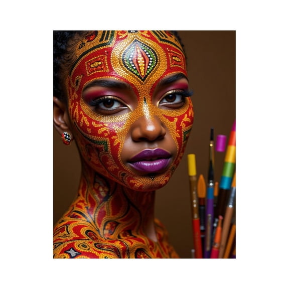 Paint By Numbers Kit for Adults Beginner - DIY Artistic Face Paint Expression Canvas Painting Kits for Adults, Frameless Paint By Number for Adults for Home Wall Decor 16x20 Inch