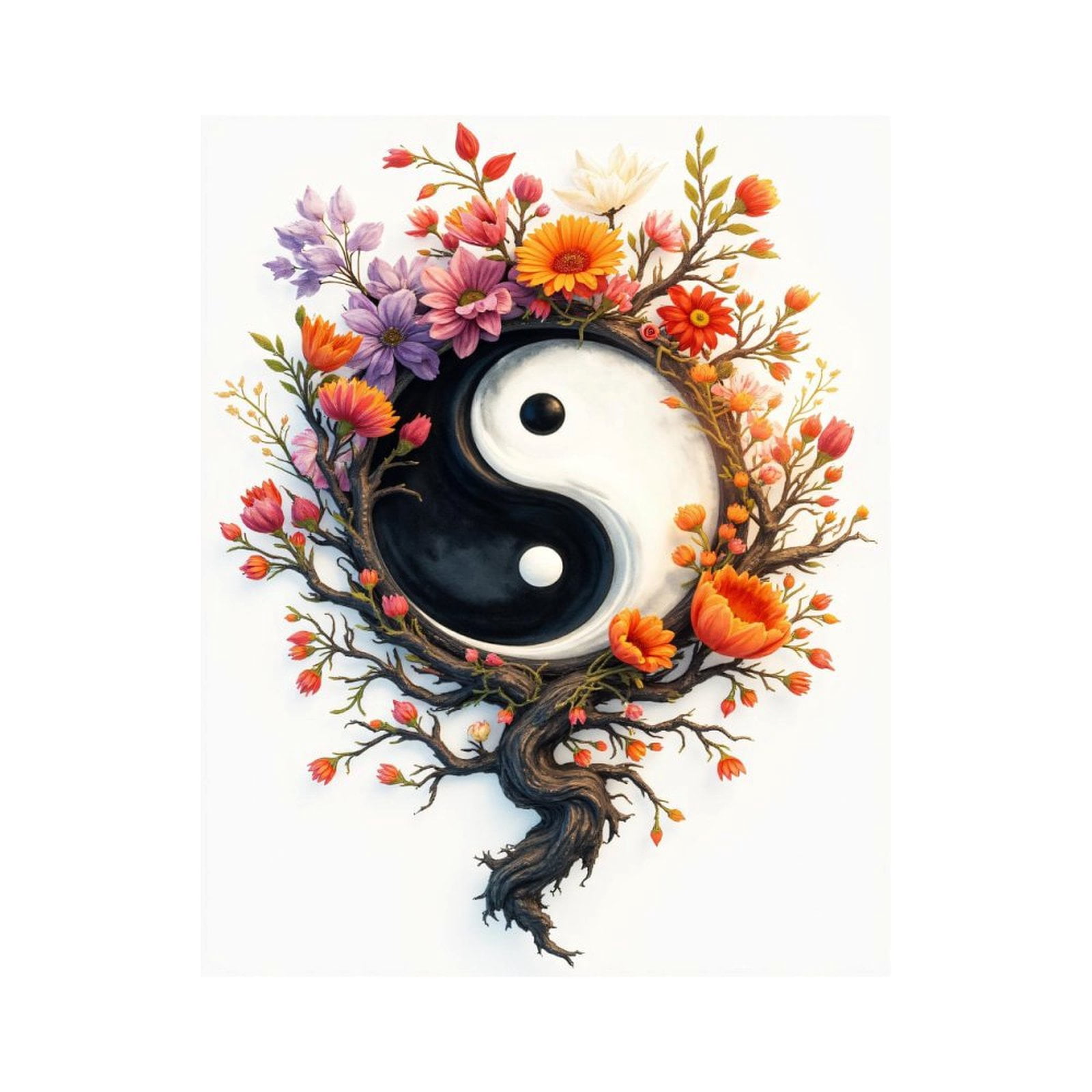 Paint By Numbers Kit for Adults Beginner - DIY Balance Blossoms Tree Art Canvas Painting Kits for Adults, Frameless Paint By Number for Adults for Home Wall Decor 16x20 Inch