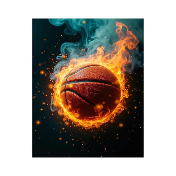 Paint By Numbers Kit for Adults Beginner - DIY Ball On Fire Sparks Energy Canvas Painting Kits for Adults, Frameless Paint By Number for Adults for Home Wall Decor 16x20 Inch