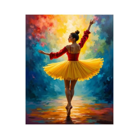 Paint By Numbers Kit for Adults Beginner - DIY Ballet Dancer Vibrant Colors Elegance Canvas Painting Kits for Adults, Frameless Paint By Number for Adults for Home Wall Decor 16x20 Inch