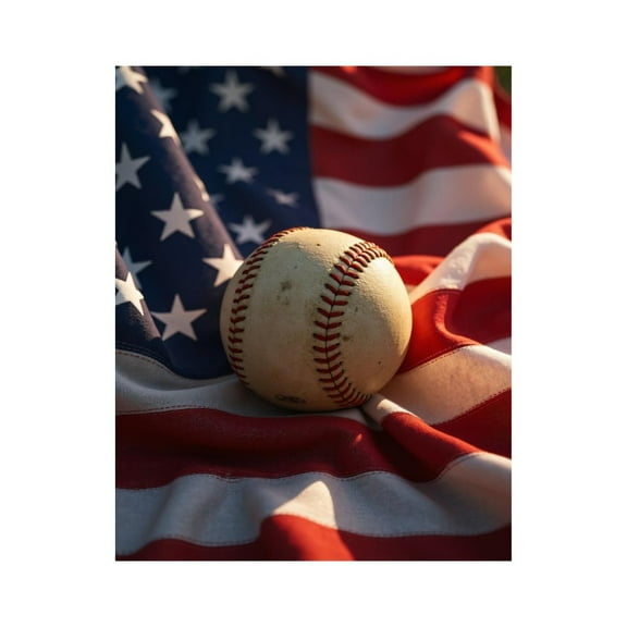 Paint By Numbers Kit for Adults Beginner - DIY Baseball American Flag Display Canvas Painting Kits for Adults, Frameless Paint By Number for Adults for Home Wall Decor 16x20 Inch