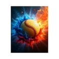 thumbnail image 1 of Paint By Numbers Kit for Adults Beginner - DIY Baseball Fire Water Contrast Canvas Painting Kits for Adults, Frameless Paint By Number for Adults for Home Wall Decor 16x20 Inch, 1 of 7