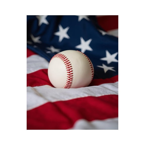 Paint By Numbers Kit for Adults Beginner - DIY Baseball On National Flag Canvas Painting Kits for Adults, Frameless Paint By Number for Adults for Home Wall Decor 16x20 Inch