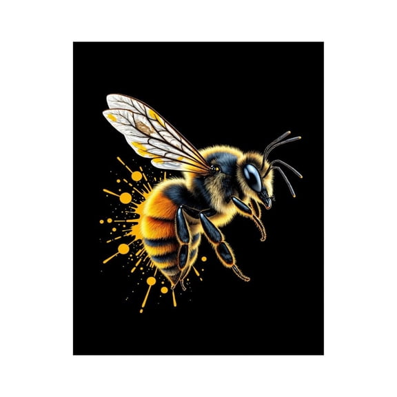 Paint By Numbers Kit for Adults Beginner - DIY Bee Vibrant Colors Splatter Art Canvas Painting Kits for Adults, Frameless Paint By Number for Adults for Home Wall Decor 16x20 Inch