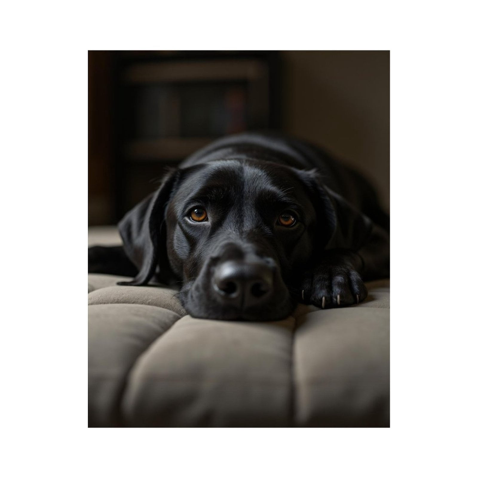 Paint By Numbers Kit for Adults Beginner - DIY Black Labrador Dog Relaxing Canvas Painting Kits for Adults, Frameless Paint By Number for Adults for Home Wall Decor 16x20 Inch