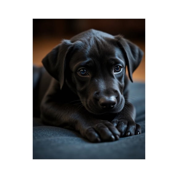 Paint By Numbers Kit for Adults Beginner - DIY Black Puppy Resting Calmly Canvas Painting Kits for Adults, Frameless Paint By Number for Adults for Home Wall Decor 16x20 Inch