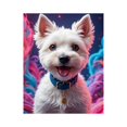 thumbnail image 1 of Paint By Numbers Kit for Adults Beginner - DIY Bright Eyed Dog With Colorful Background Canvas Painting Kits for Adults, Frameless Paint By Number for Adults for Home Wall Decor 16x20 Inch, 1 of 7
