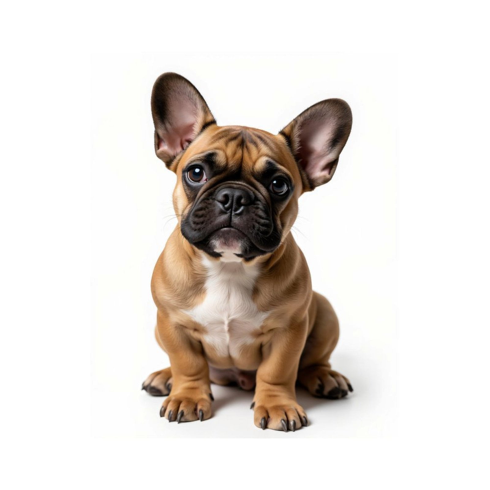 Paint By Numbers Kit for Adults Beginner - DIY Brown French Bulldog Sitting Cute Canvas Painting Kits for Adults, Frameless Paint By Number for Adults for Home Wall Decor 16x20 Inch