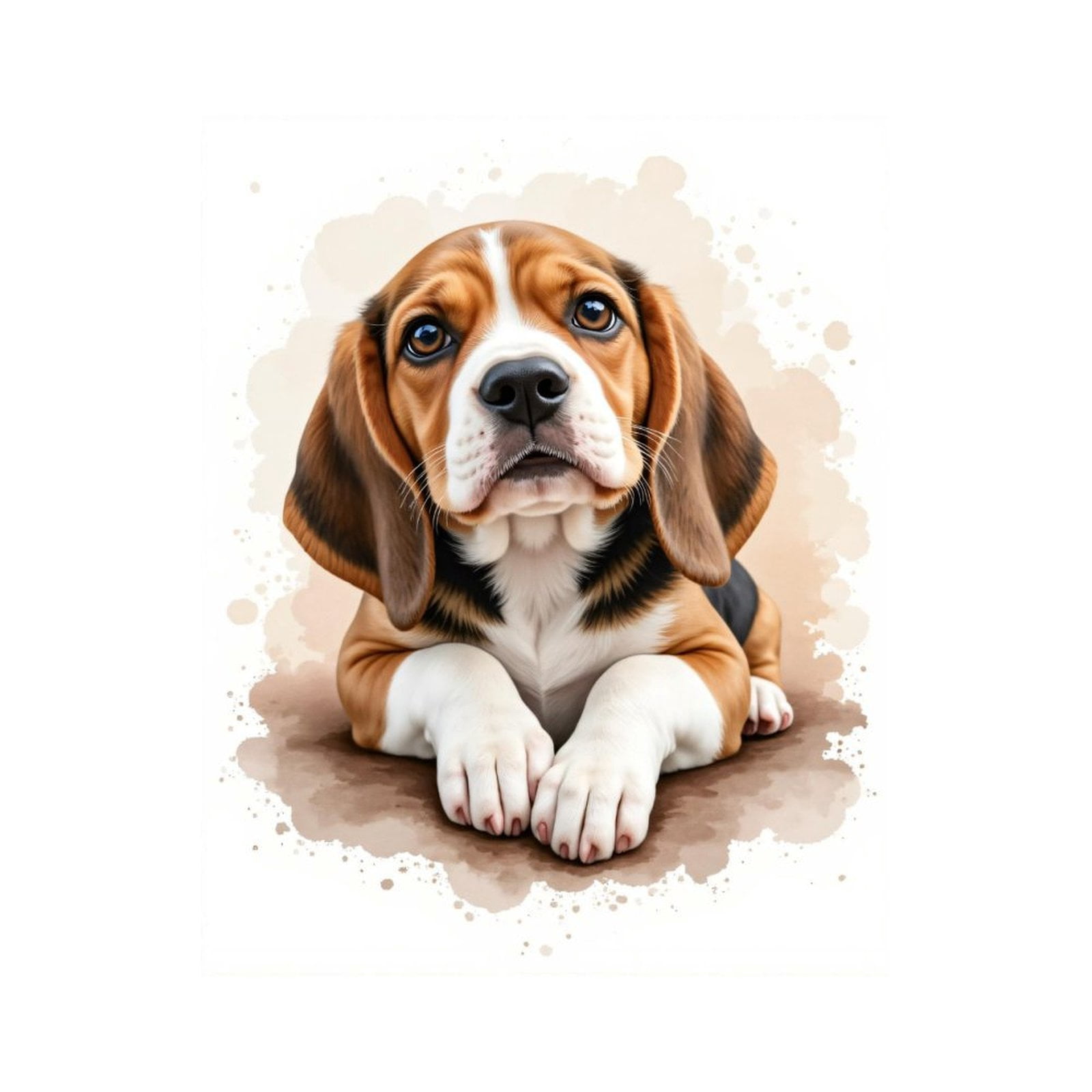 Paint By Numbers Kit for Adults Beginner - DIY Brown White Puppy Art Portrait Canvas Painting Kits for Adults, Frameless Paint By Number for Adults for Home Wall Decor 16x20 Inch
