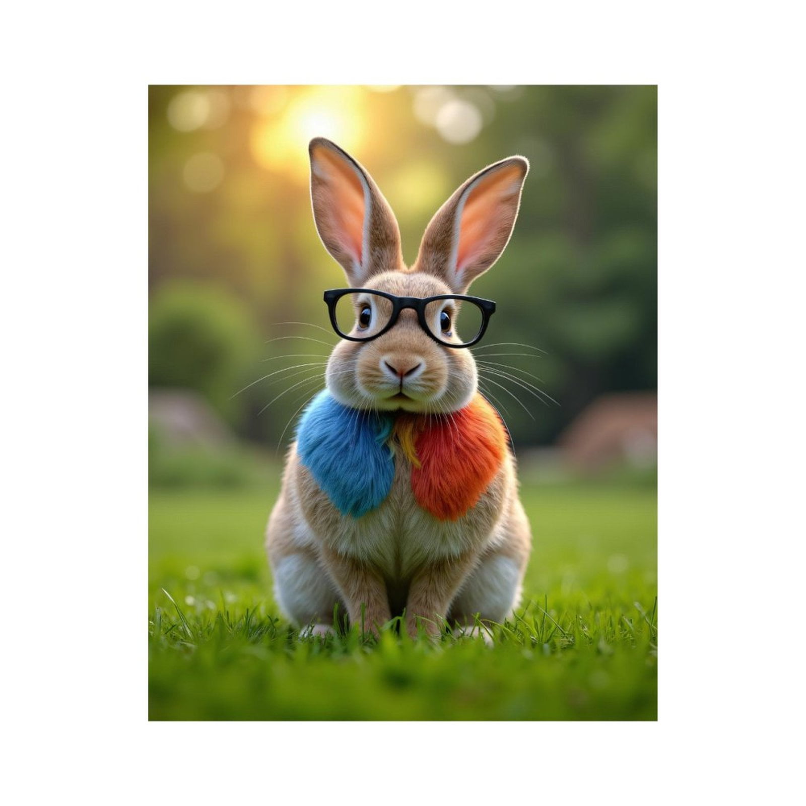 Paint By Numbers Kit for Adults Beginner - DIY Bunny Glasses Colorful ...