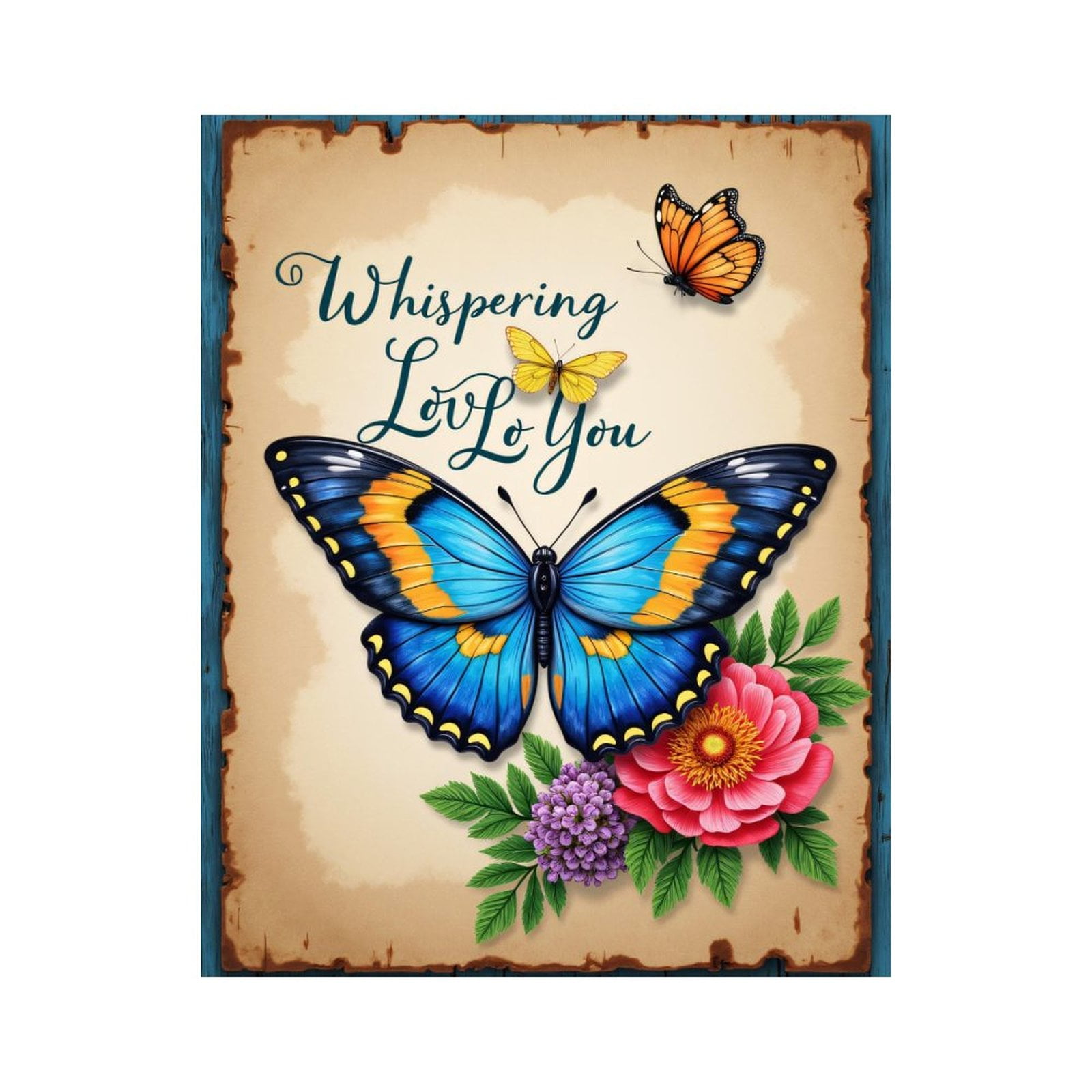 Paint By Numbers Kit for Adults Beginner - DIY Butterflies Flowers Vintage Art Canvas Painting Kits for Adults, Frameless Paint By Number for Adults for Home Wall Decor 16x20 Inch
