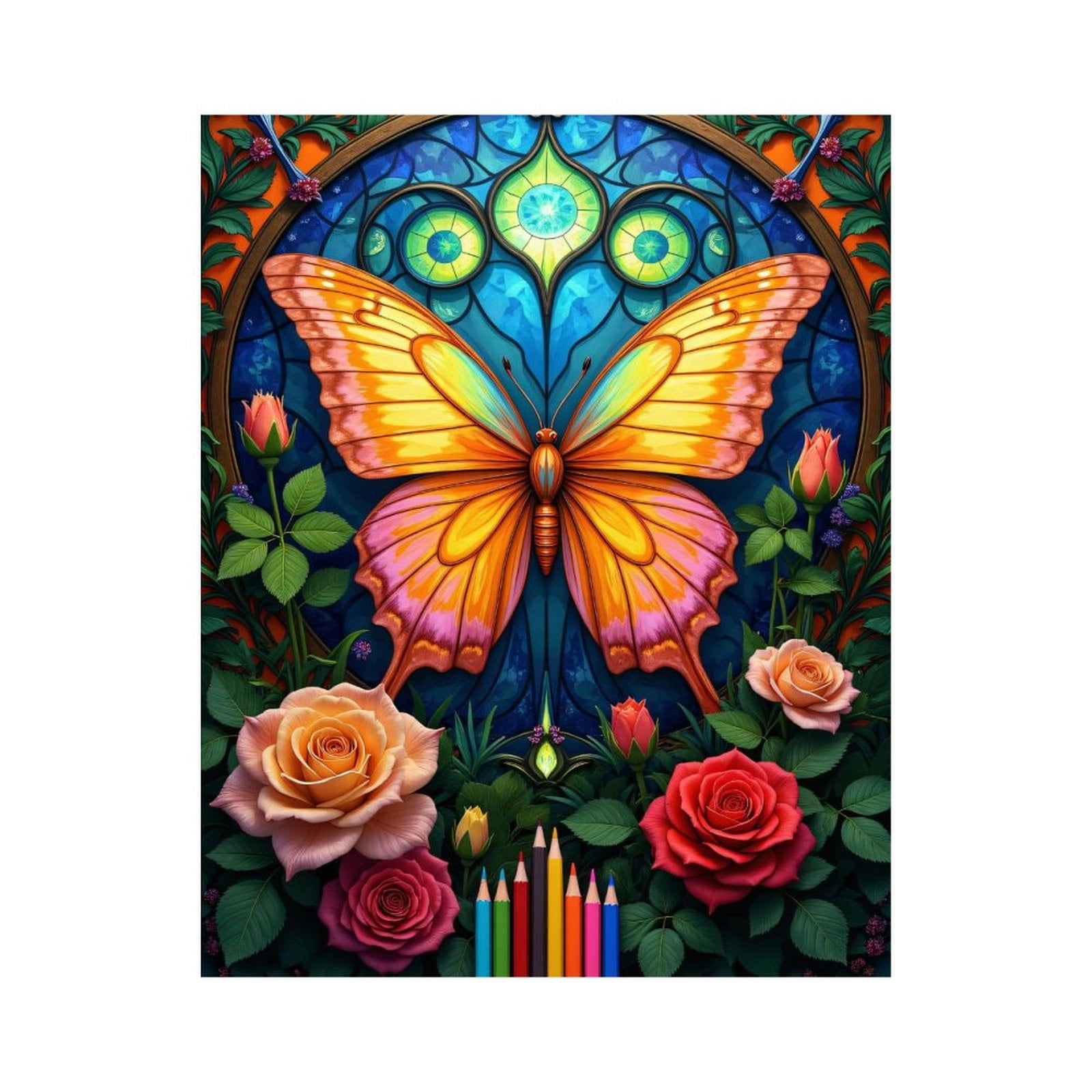 Paint By Numbers Kit for Adults Beginner - DIY Butterfly Stained Glass ...
