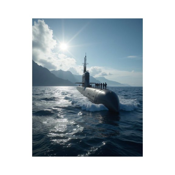 Paint By Numbers Kit for Adults Beginner - DIY Calm Ocean Submarine Voyage Canvas Painting Kits for Adults, Frameless Paint By Number for Adults for Home Wall Decor 16x20 Inch