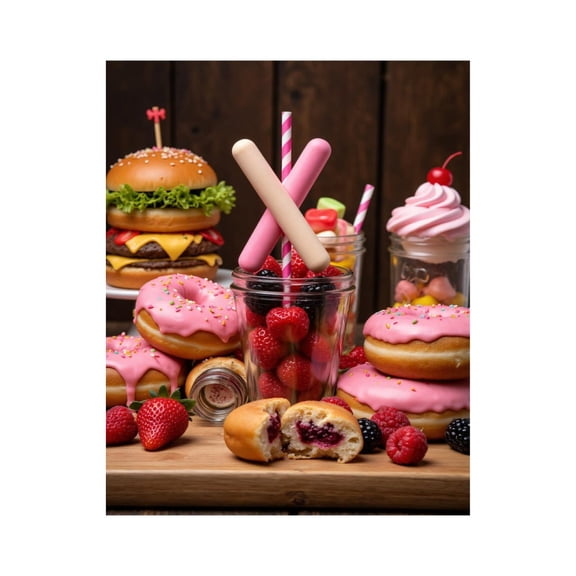 Paint By Numbers Kit for Adults Beginner - DIY Candy Dessert Delight Feast Canvas Painting Kits for Adults, Frameless Paint By Number for Adults for Home Wall Decor 16x20 Inch