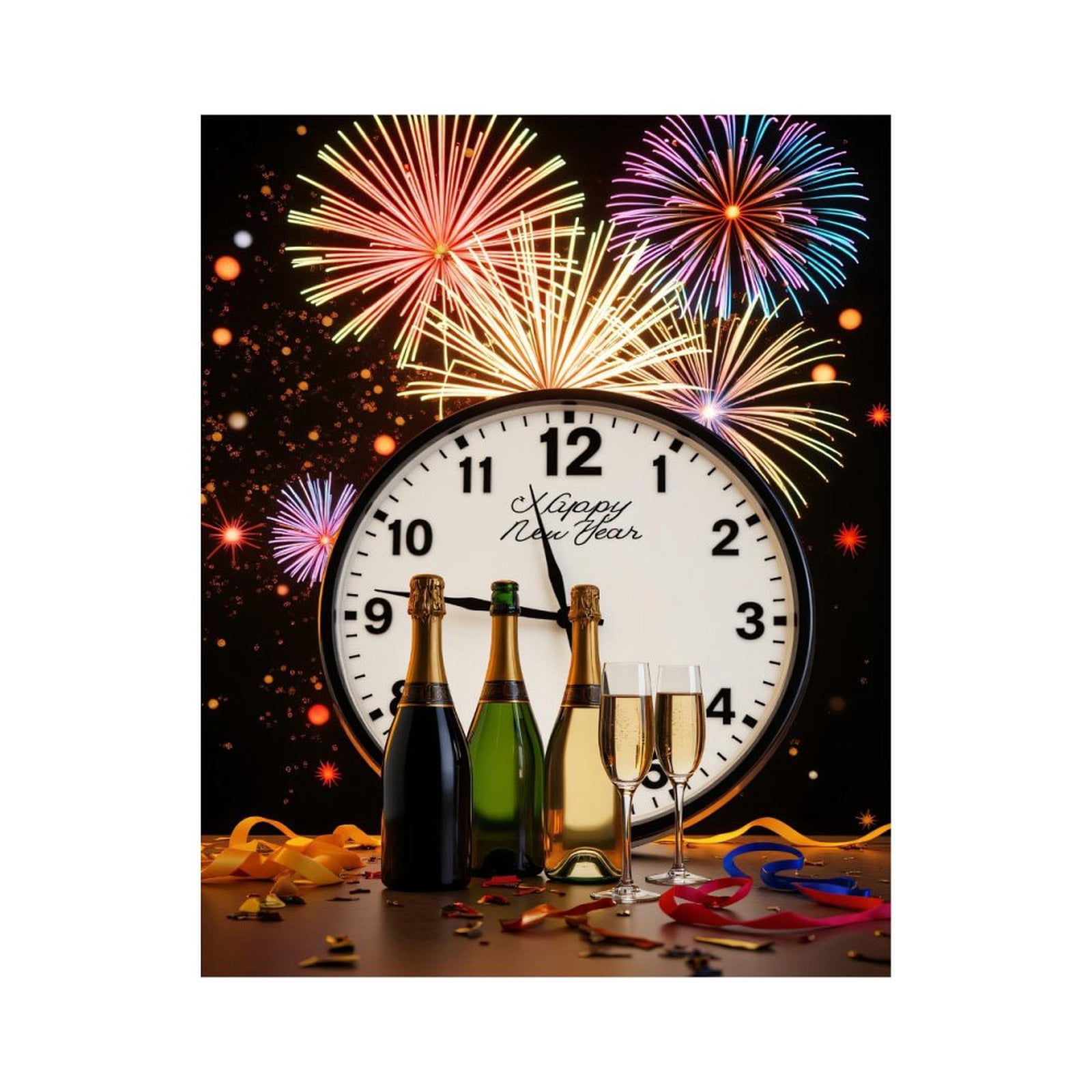 Paint By Numbers Kit for Adults Beginner - DIY Celebration Midnight Countdown Scene Canvas Painting Kits for Adults, Frameless Paint By Number for Adults for Home Wall Decor 16x20 Inch