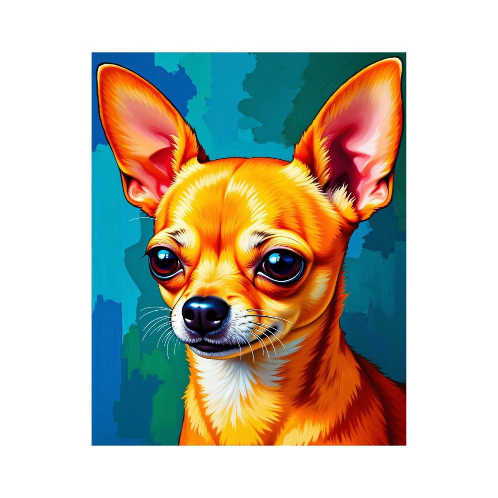 Paint By Numbers Kit for Adults Beginner - DIY Chihuahua Bright Portrait Art Canvas Painting Kits for Adults, Frameless Paint By Number for Adults for Home Wall Decor 16x20 Inch