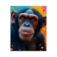 thumbnail image 1 of Paint By Numbers Kit for Adults Beginner - DIY Chimpanzee Colorful Abstract Portrait Canvas Painting Kits for Adults, Frameless Paint By Number for Adults for Home Wall Decor 16x20 Inch, 1 of 7