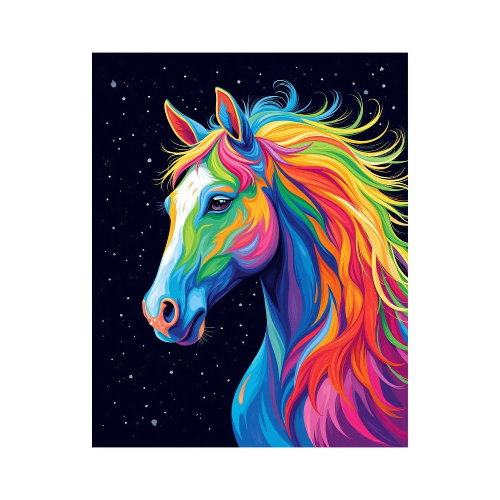 Paint By Numbers Kit for Adults Beginner - DIY Colorful Abstract Horse Art Canvas Painting Kits for Adults, Frameless Paint By Number for Adults for Home Wall Decor 16x20 Inch