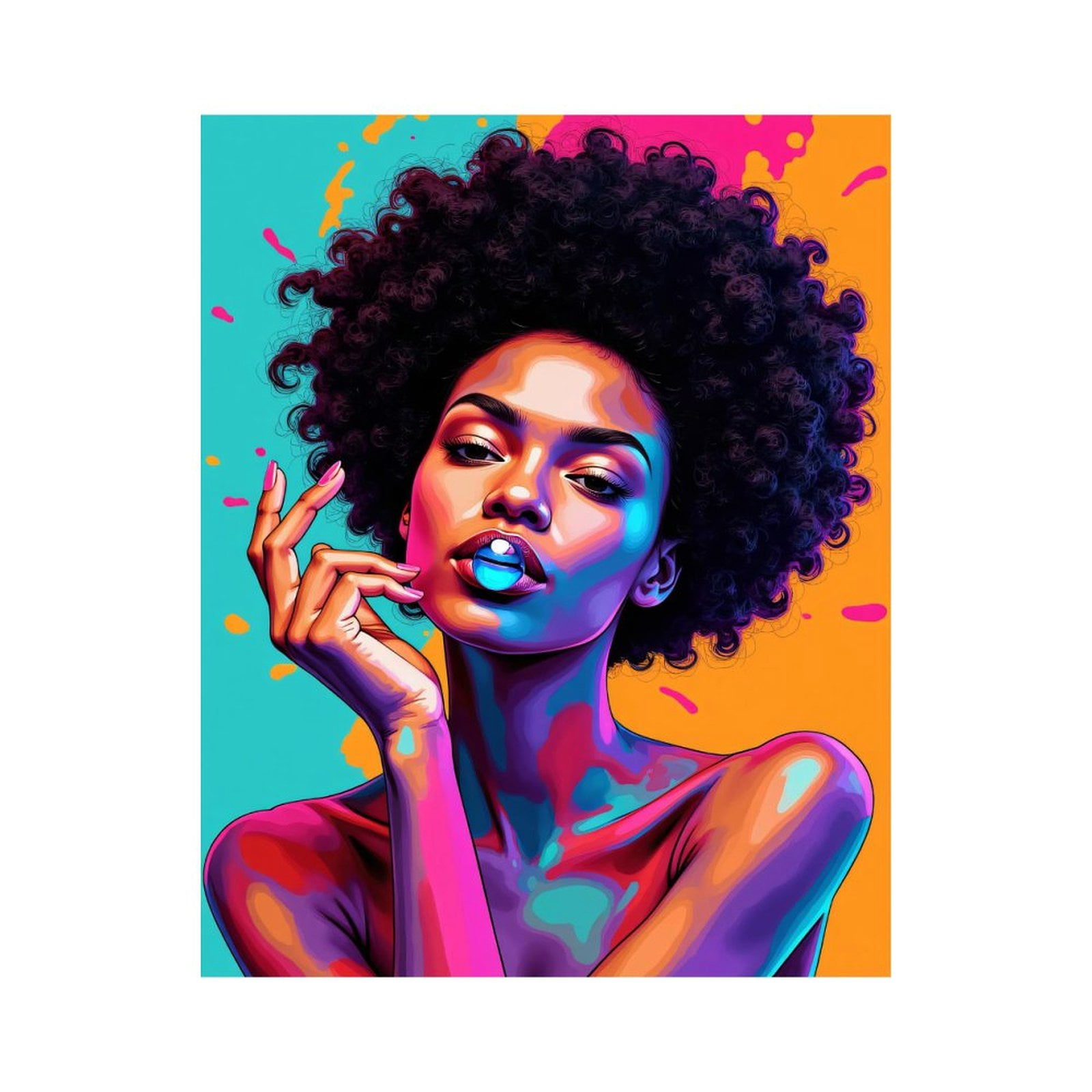 Paint By Numbers Kit for Adults Beginner - DIY Colorful Abstract Portrait Art Canvas Painting Kits for Adults, Frameless Paint By Number for Adults for Home Wall Decor 16x20 Inch