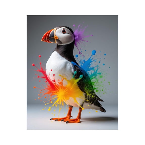 Paint By Numbers Kit for Adults Beginner - DIY Colorful Bird Art Splash Canvas Painting Kits for Adults, Frameless Paint By Number for Adults for Home Wall Decor 16x20 Inch