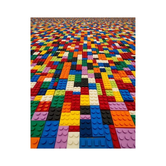 Paint By Numbers Kit for Adults Beginner - DIY Colorful Brick Pattern Background Canvas Painting Kits for Adults, Frameless Paint By Number for Adults for Home Wall Decor 16x20 Inch