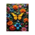 thumbnail image 1 of Paint By Numbers Kit for Adults Beginner - DIY Colorful Butterfly Garden Blooms Canvas Painting Kits for Adults, Frameless Paint By Number for Adults for Home Wall Decor 16x20 Inch, 1 of 7