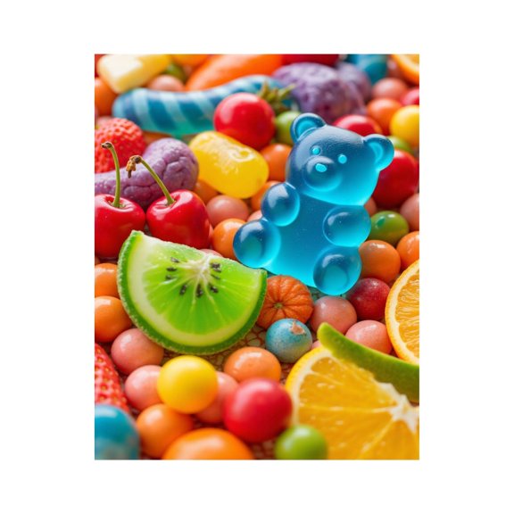 Paint By Numbers Kit for Adults Beginner - DIY Colorful Candy Fruit Mix Display Canvas Painting Kits for Adults, Frameless Paint By Number for Adults for Home Wall Decor 16x20 Inch