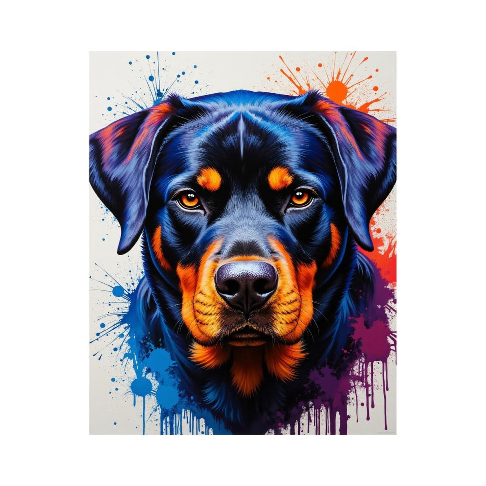 Paint By Numbers Kit for Adults Beginner - DIY Colorful Canine Art Splashes Canvas Painting Kits for Adults, Frameless Paint By Number for Adults for Home Wall Decor 16x20 Inch