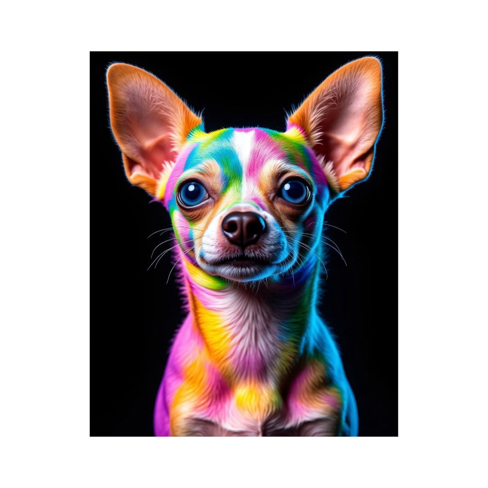 Paint By Numbers Kit for Adults Beginner - DIY Colorful Chihuahua Portrait Art Canvas Painting Kits for Adults, Frameless Paint By Number for Adults for Home Wall Decor 16x20 Inch