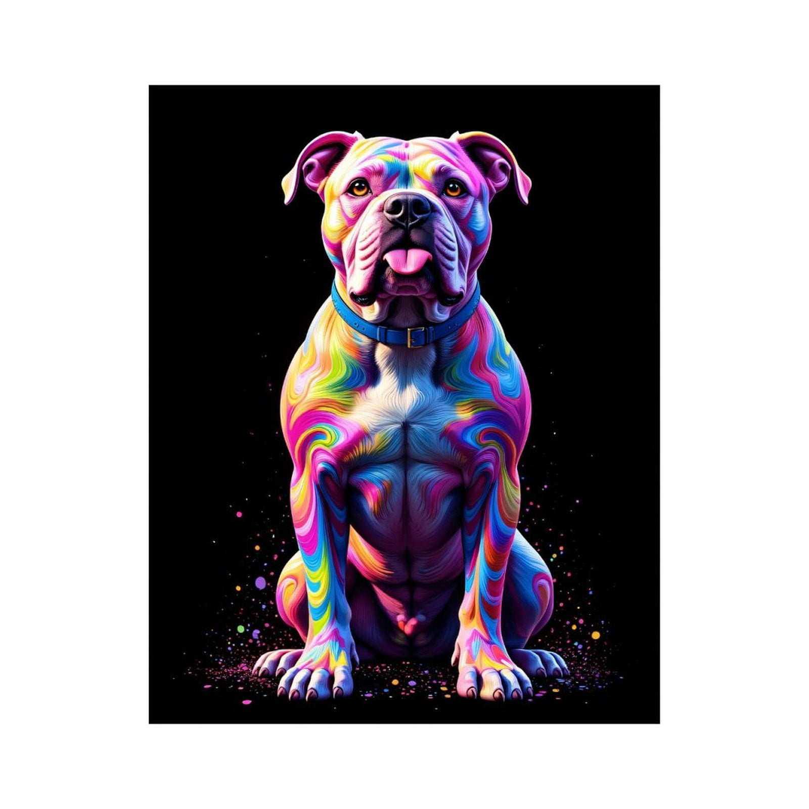 Paint By Numbers Kit for Adults Beginner - DIY Colorful Dog Abstract Art Portrait Canvas Painting Kits for Adults, Frameless Paint By Number for Adults for Home Wall Decor 16x20 Inch