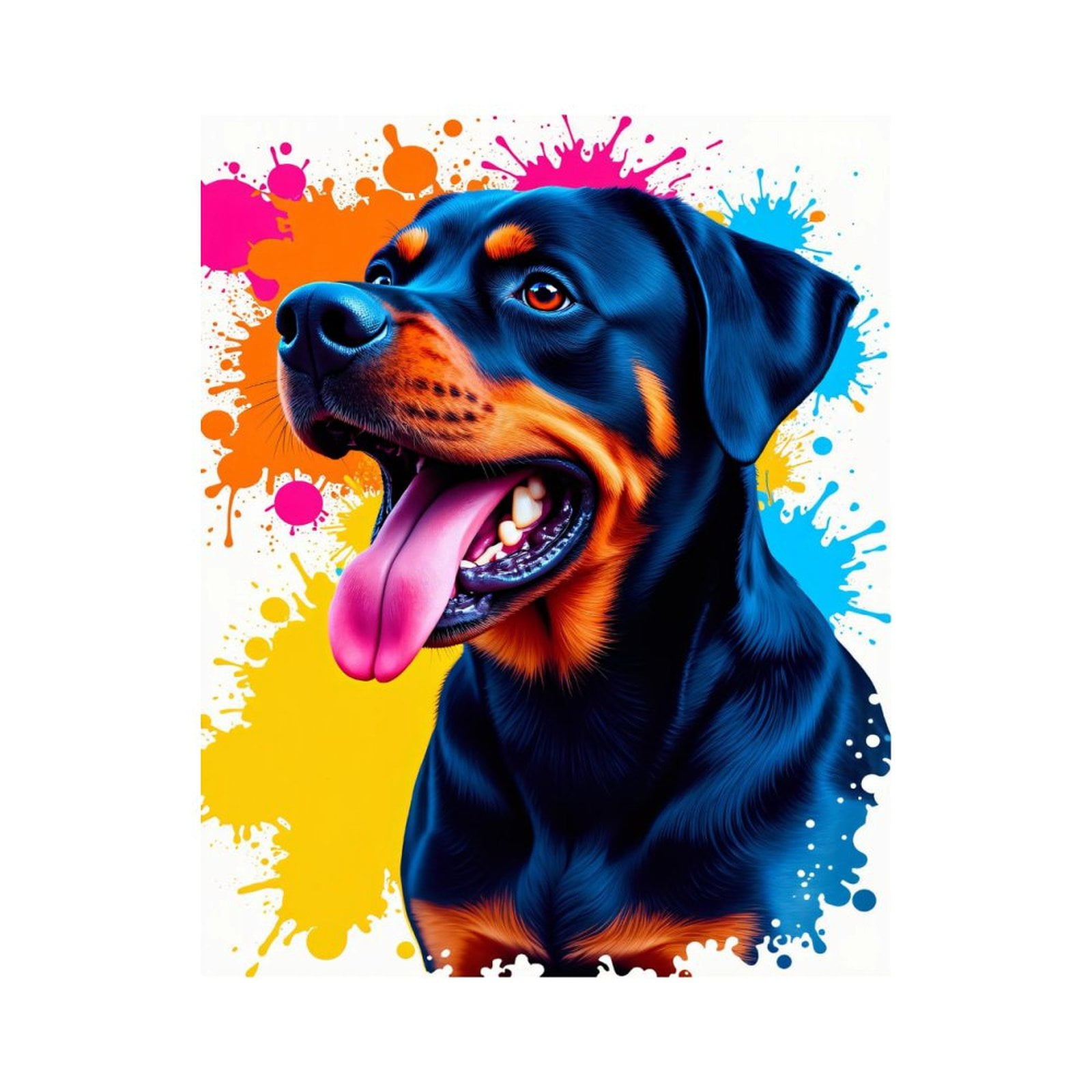 Paint By Numbers Kit for Adults Beginner - DIY Colorful Dog Abstract Splash Art Canvas Painting Kits for Adults, Frameless Paint By Number for Adults for Home Wall Decor 16x20 Inch
