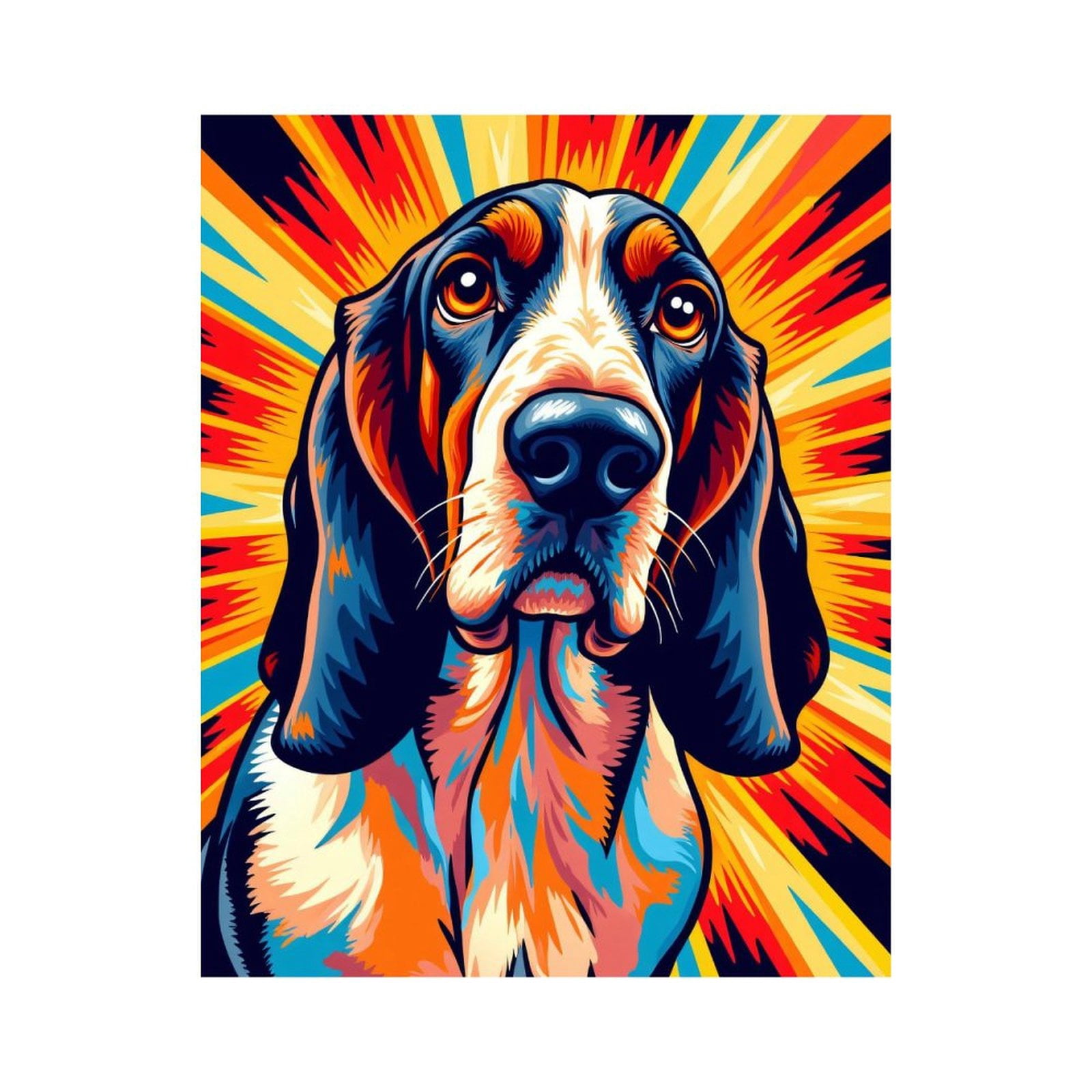 Paint By Numbers Kit for Adults Beginner - DIY Colorful Dog Art Radiant Burst Canvas Painting Kits for Adults, Frameless Paint By Number for Adults for Home Wall Decor 16x20 Inch