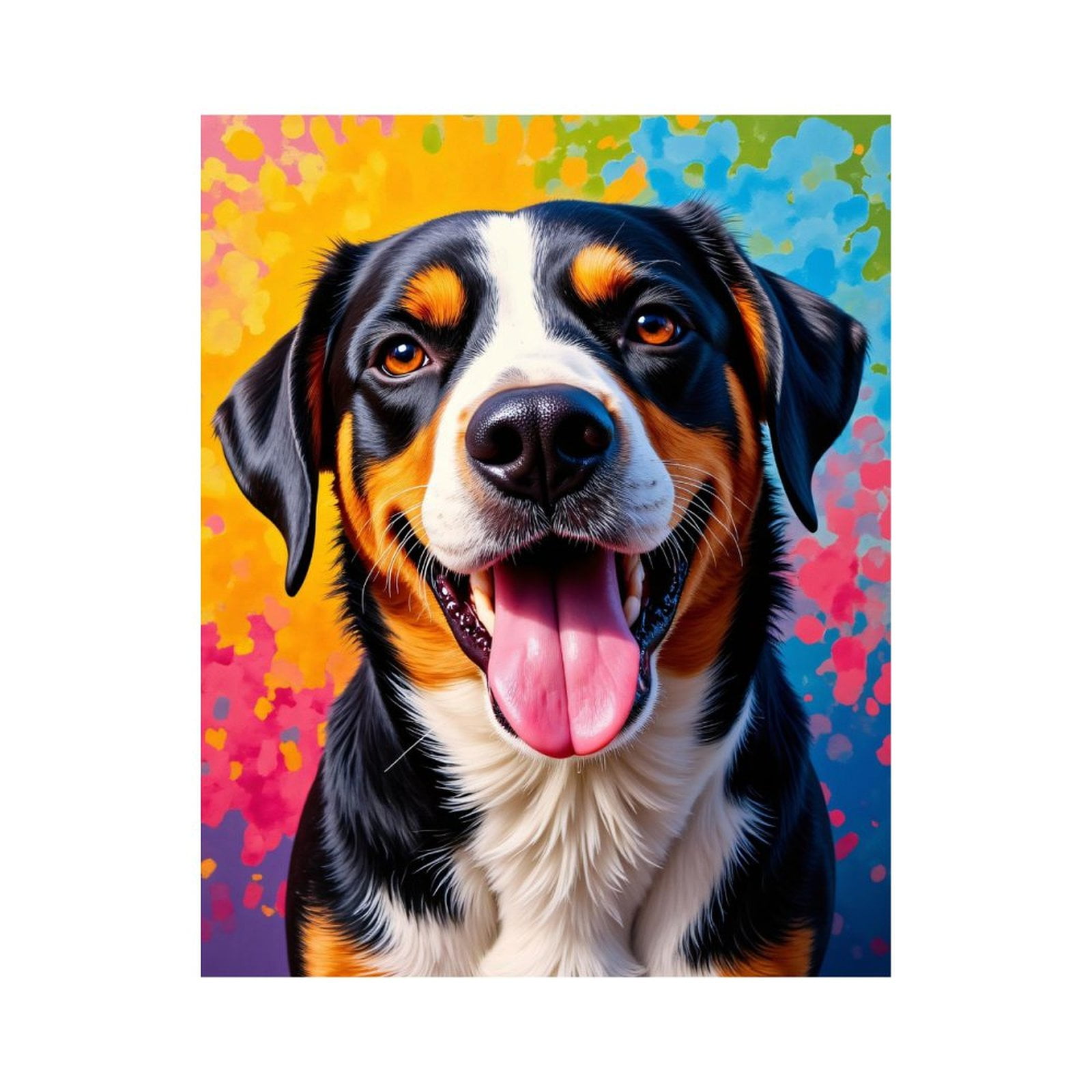 Paint By Numbers Kit for Adults Beginner - DIY Colorful Dog Portrait Art Bright Canvas Painting Kits for Adults, Frameless Paint By Number for Adults for Home Wall Decor 16x20 Inch