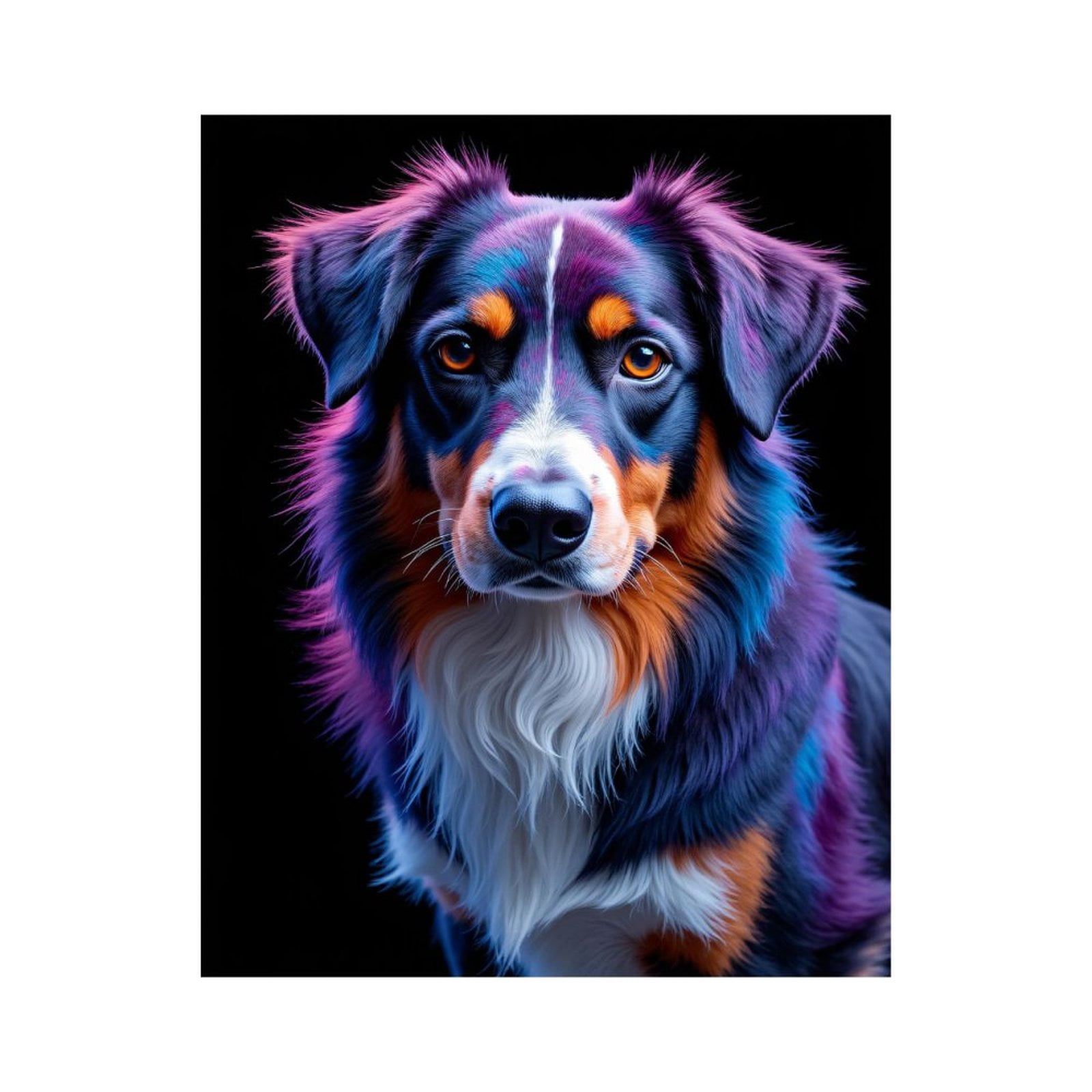 Paint By Numbers Kit for Adults Beginner - DIY Colorful Dog Portrait Art Canvas Painting Kits for Adults, Frameless Paint By Number for Adults for Home Wall Decor 16x20 Inch