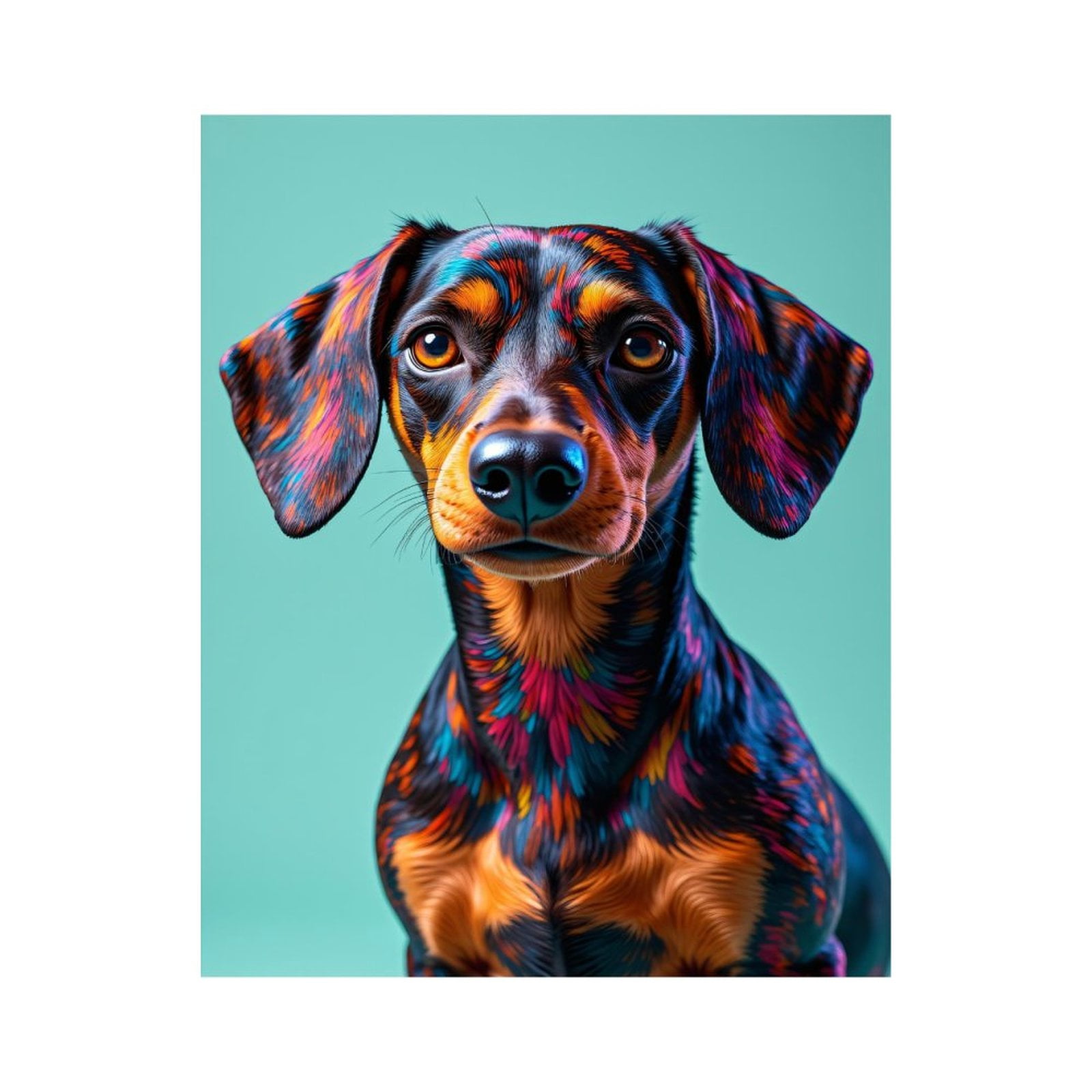 Paint By Numbers Kit for Adults Beginner - DIY Colorful Dog Portrait Art Design Canvas Painting Kits for Adults, Frameless Paint By Number for Adults for Home Wall Decor 16x20 Inch