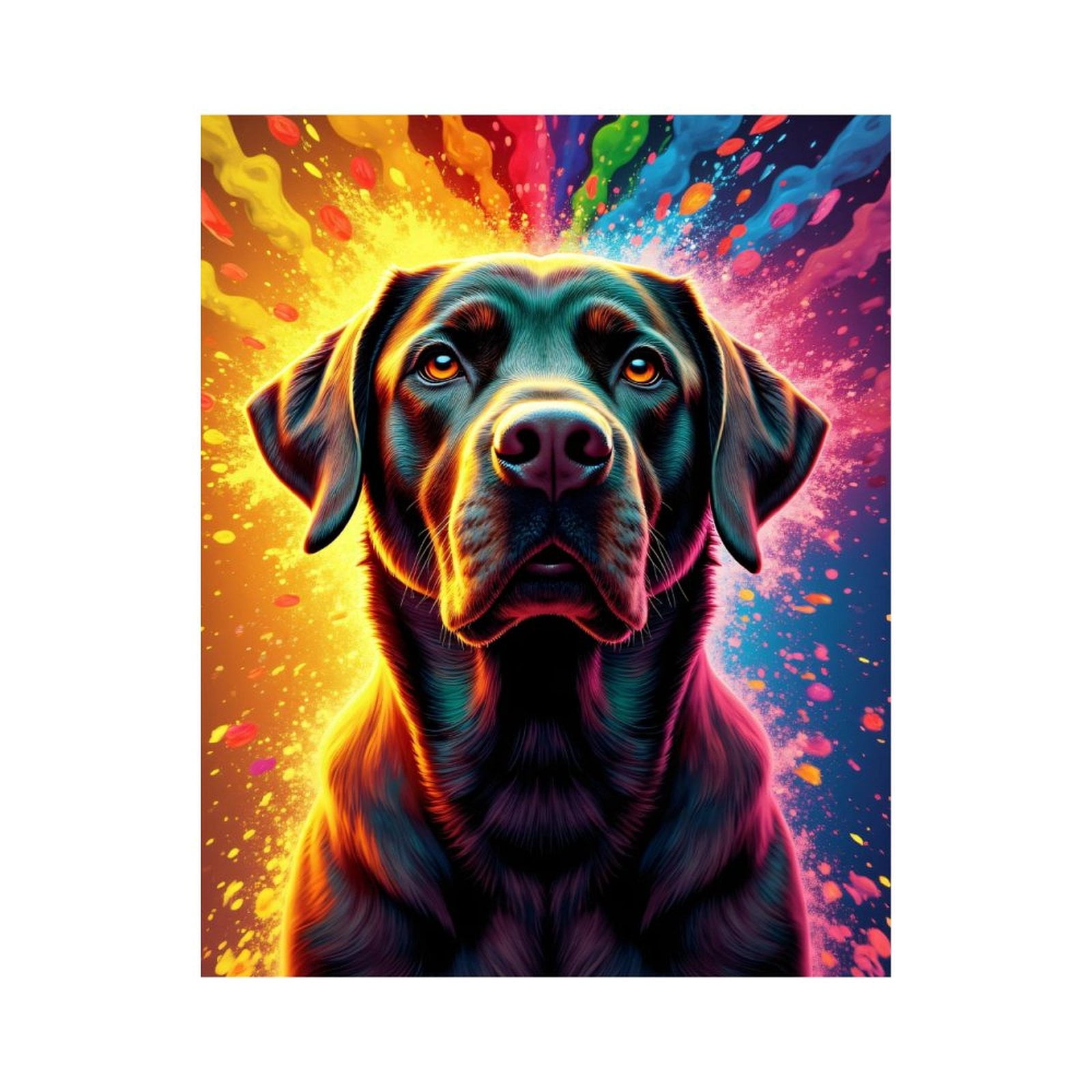 Paint By Numbers Kit for Adults Beginner - DIY Colorful Dog Portrait Art Explosion Canvas Painting Kits for Adults, Frameless Paint By Number for Adults for Home Wall Decor 16x20 Inch