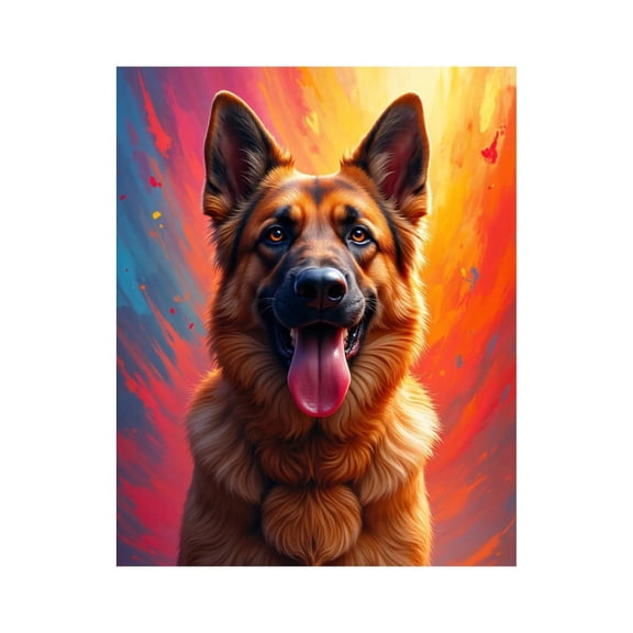 Paint By Numbers Kit for Adults Beginner - DIY Colorful Dog Portrait Art Explosion Canvas Painting Kits for Adults, Frameless Paint By Number for Adults for Home Wall Decor 16x20 Inch
