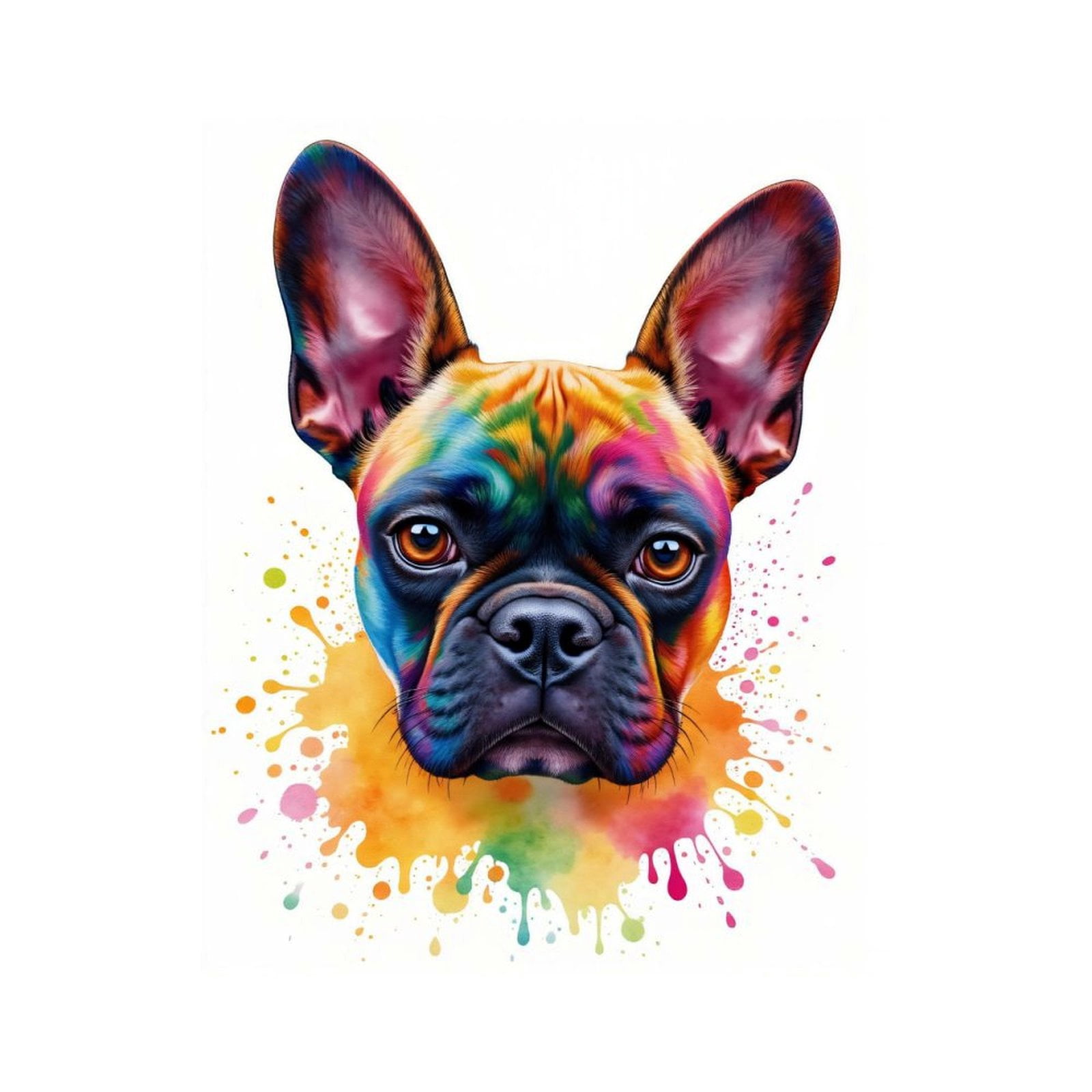 Paint By Numbers Kit for Adults Beginner - DIY Colorful Dog Portrait Art Splatter Canvas Painting Kits for Adults, Frameless Paint By Number for Adults for Home Wall Decor 16x20 Inch