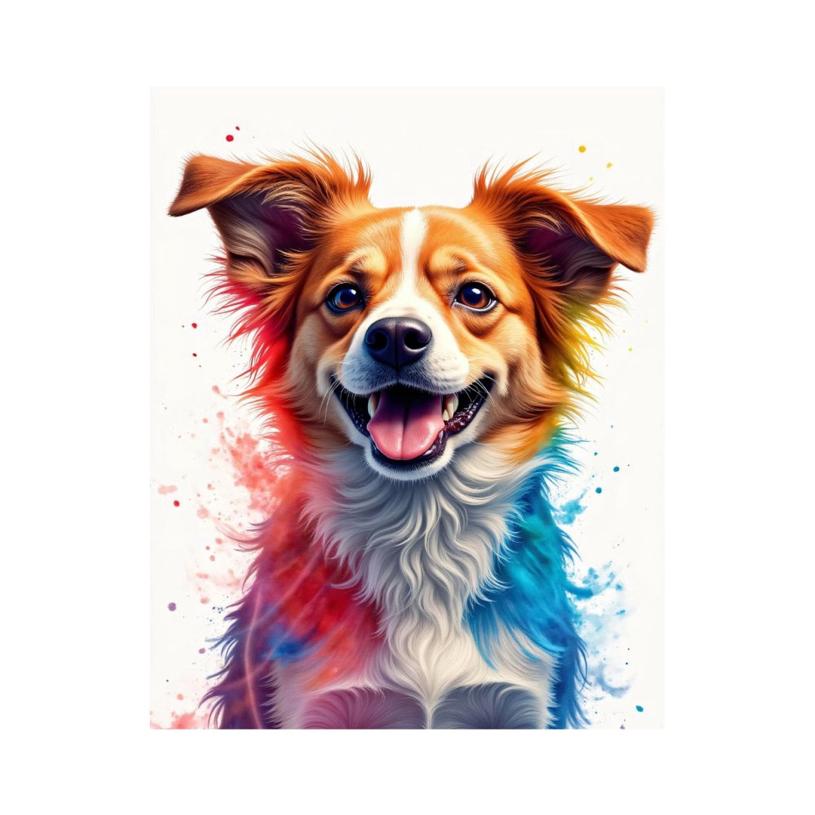 Paint By Numbers Kit for Adults Beginner - DIY Colorful Dog Portrait Splash Art Canvas Painting Kits for Adults, Frameless Paint By Number for Adults for Home Wall Decor 16x20 Inch