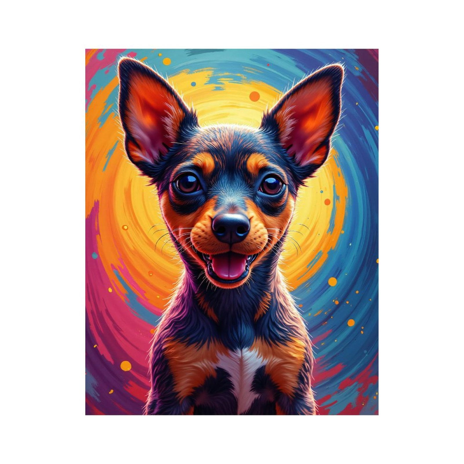 Paint By Numbers Kit for Adults Beginner - DIY Colorful Dog Portrait Swirl Art Canvas Painting Kits for Adults, Frameless Paint By Number for Adults for Home Wall Decor 16x20 Inch