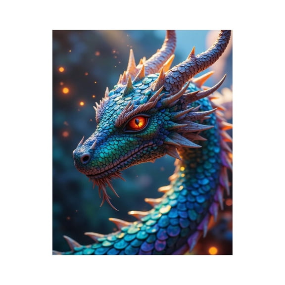 Paint By Numbers Kit for Adults Beginner - DIY Colorful Dragon Fantasy Art Canvas Painting Kits for Adults, Frameless Paint By Number for Adults for Home Wall Decor 16x20 Inch
