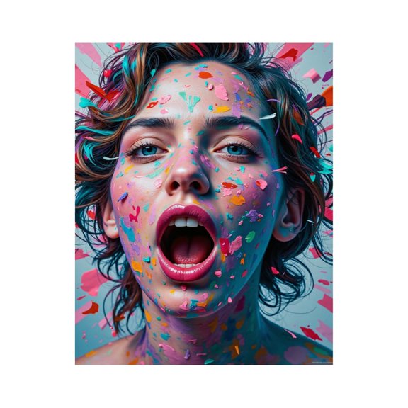 Paint By Numbers Kit for Adults Beginner - DIY Colorful Expression Art Face Burst Canvas Painting Kits for Adults, Frameless Paint By Number for Adults for Home Wall Decor 16x20 Inch