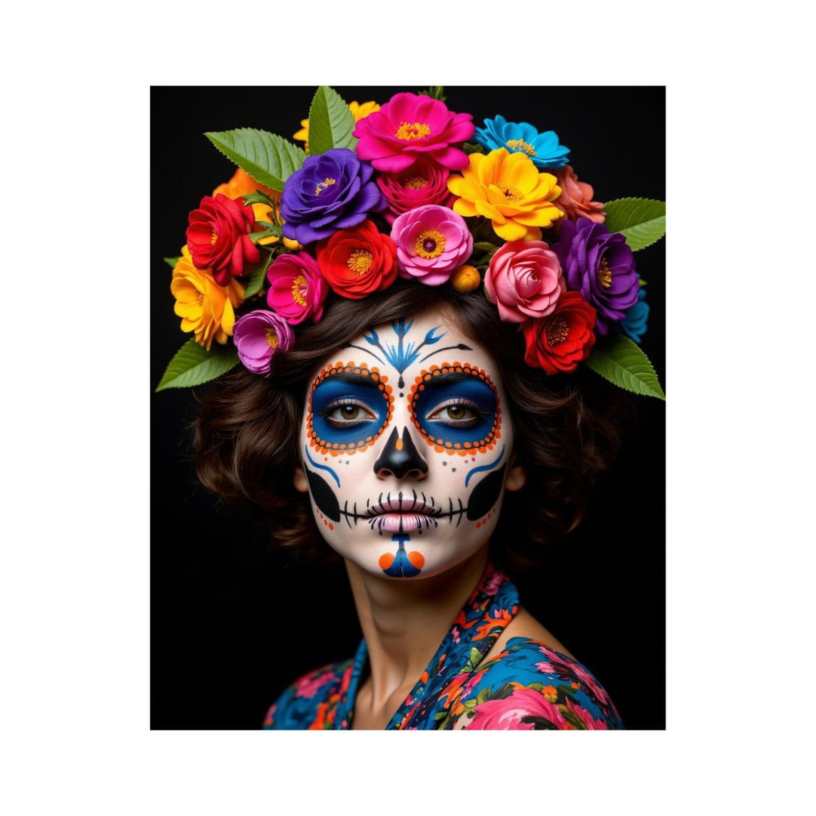 Paint By Numbers Kit for Adults Beginner - DIY Colorful Floral Makeup Art Portrait Canvas Painting Kits for Adults, Frameless Paint By Number for Adults for Home Wall Decor 16x20 Inch