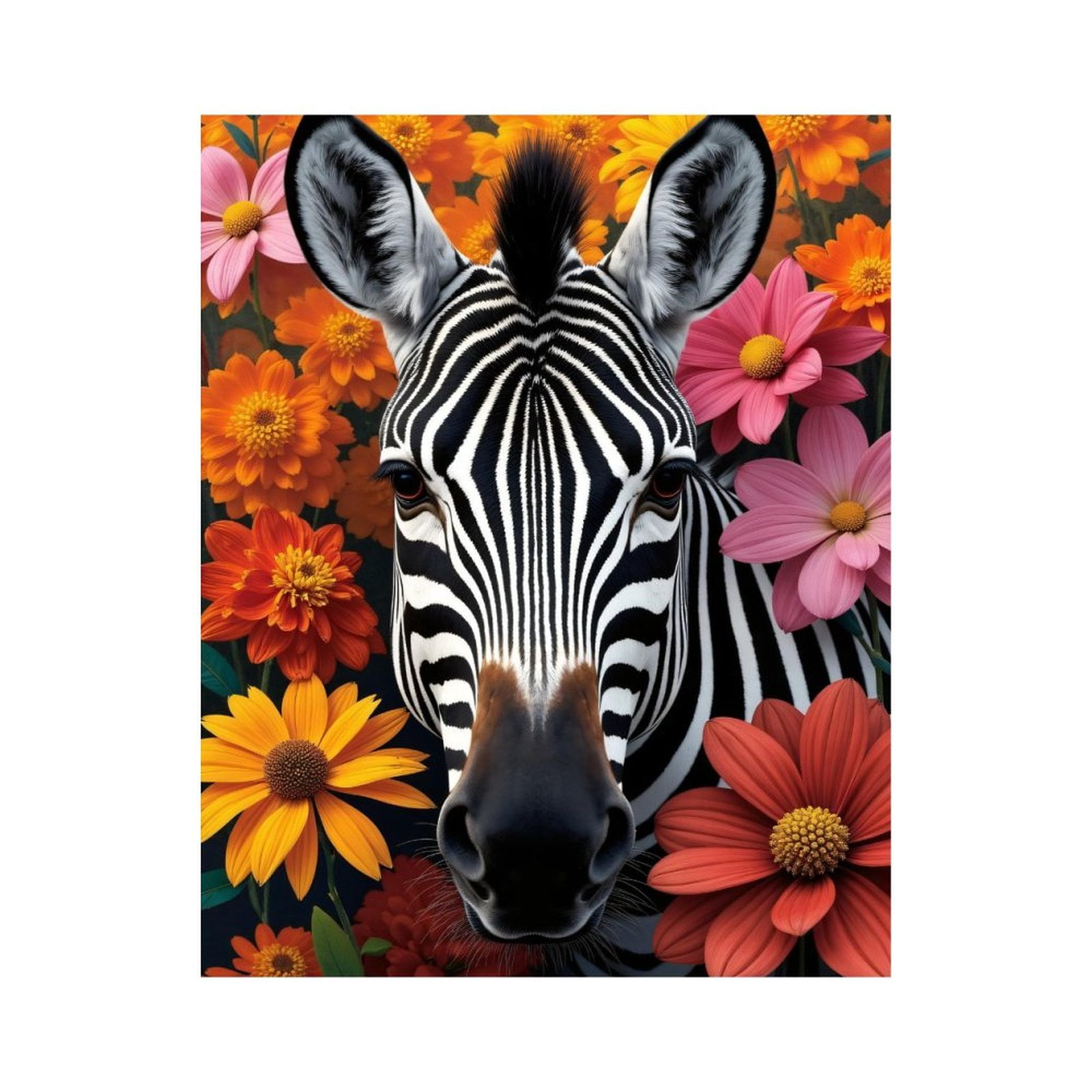 Paint By Numbers Kit for Adults Beginner - DIY Colorful Flowers Portrait Canvas Painting Kits for Adults, Frameless Paint By Number for Adults for Home Wall Decor 16x20 Inch