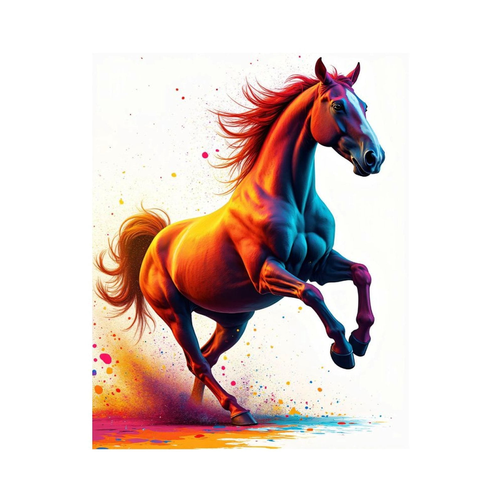 Paint By Numbers Kit for Adults Beginner - DIY Colorful Galloping Horse Art Canvas Painting Kits for Adults, Frameless Paint By Number for Adults for Home Wall Decor 16x20 Inch
